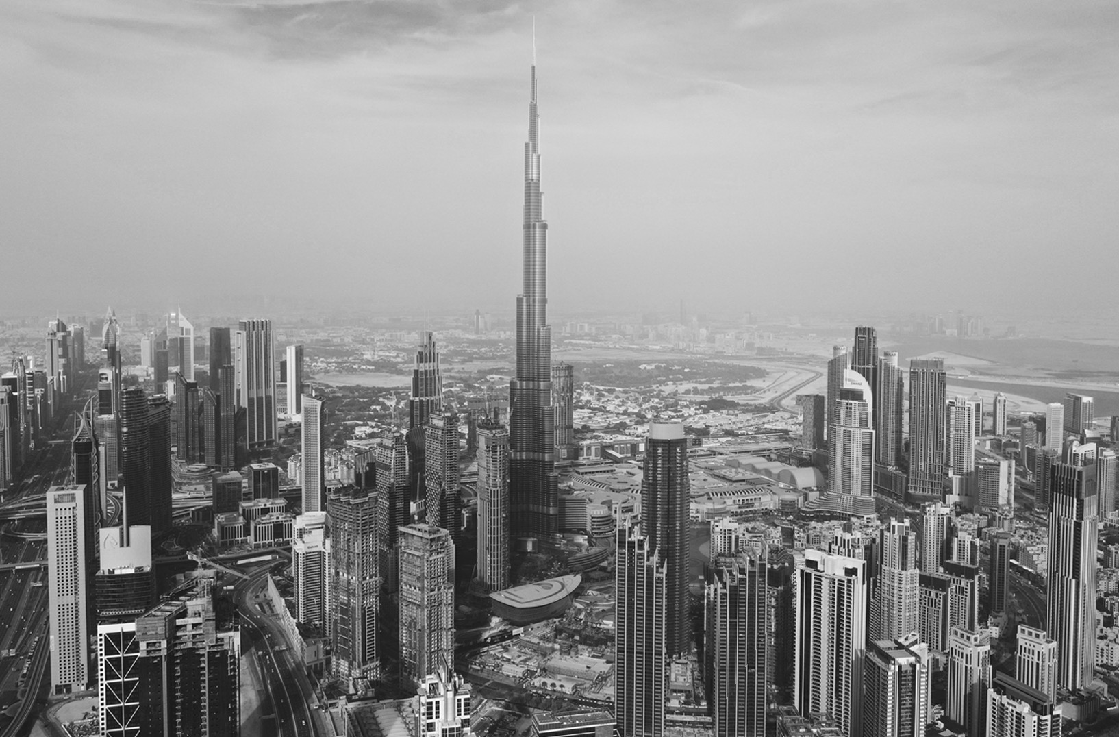 City image of Dubai with Burj Khalifa