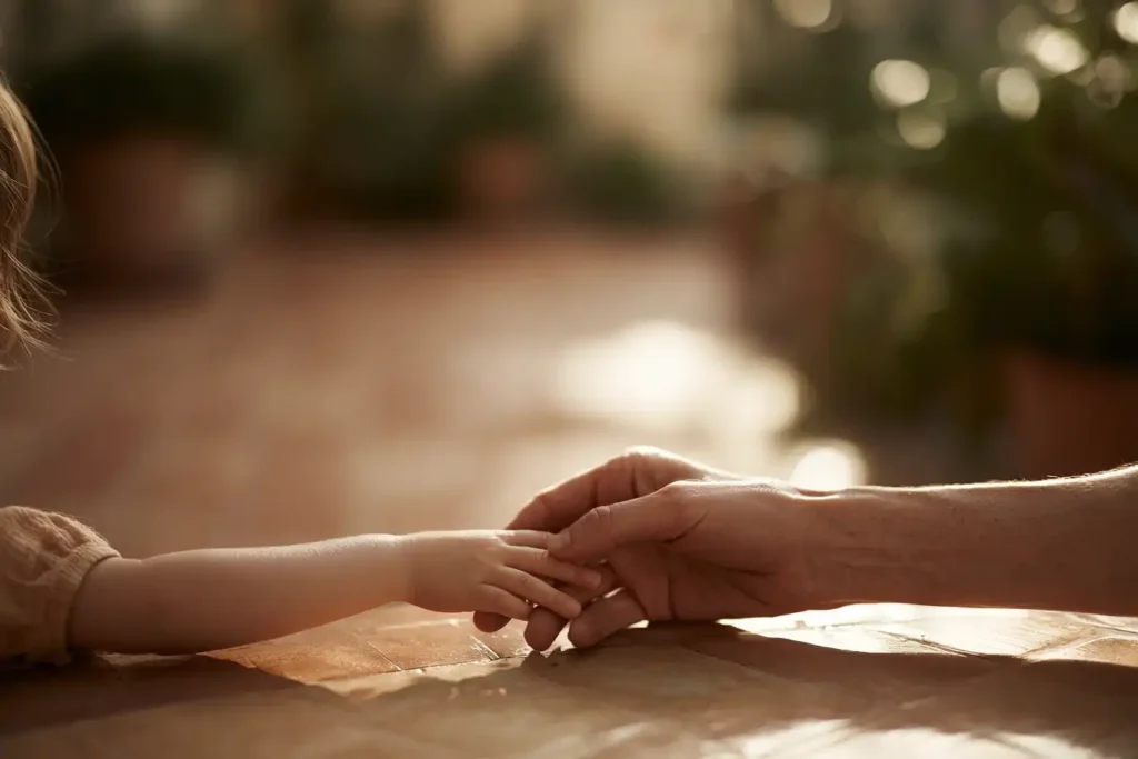 A_childs_small_hand_resting_in_an_adults_hand
